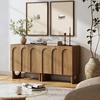 image:imageNathan James Scott Transitional Fluted Accent Cabinet or Storage Cabinet for Living Room or Entryway with Solid Wood Panel Black Oak Set of 3Jett Brown