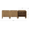 image:imageNathan James Scott Transitional Fluted Accent Cabinet or Storage Cabinet for Living Room or Entryway with Solid Wood Panel Black Oak Set of 3Jett Brown
