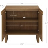 image:imageNathan James Scott Transitional Fluted Accent Cabinet or Storage Cabinet for Living Room or Entryway with Solid Wood Panel Black Oak Set of 3Jett Brown