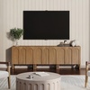 image:imageNathan James Scott Transitional Fluted Accent Cabinet or Storage Cabinet for Living Room or Entryway with Solid Wood Panel Black Oak Set of 3Jett Brown