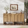 image:imageNathan James Scott Transitional Fluted Accent Cabinet or Storage Cabinet for Living Room or Entryway with Solid Wood Panel Black Oak Set of 3Jett Brown