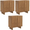 image:imageNathan James Scott Transitional Fluted Accent Cabinet or Storage Cabinet for Living Room or Entryway with Solid Wood Panel Black Oak Set of 3Kelly Brown