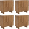 image:imageNathan James Scott Transitional Fluted Accent Cabinet or Storage Cabinet for Living Room or Entryway with Solid Wood Panel Black Oak Set of 3Kelly Brown