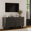 image:imageNathan James Scott Transitional Fluted Accent Cabinet or Storage Cabinet for Living Room or Entryway with Solid Wood Panel Black Oak Set of 3Kendra Black