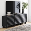 image:imageNathan James Scott Transitional Fluted Accent Cabinet or Storage Cabinet for Living Room or Entryway with Solid Wood Panel Black Oak Set of 3Kendra Black