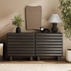 image:imageNathan James Scott Transitional Fluted Accent Cabinet or Storage Cabinet for Living Room or Entryway with Solid Wood Panel Black Oak Set of 3Kendra Black