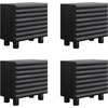 image:imageNathan James Scott Transitional Fluted Accent Cabinet or Storage Cabinet for Living Room or Entryway with Solid Wood Panel Black Oak Set of 3Kendra Black