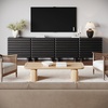 image:imageNathan James Scott Transitional Fluted Accent Cabinet or Storage Cabinet for Living Room or Entryway with Solid Wood Panel Black Oak Set of 3Kendra Black