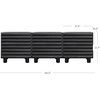 image:imageNathan James Scott Transitional Fluted Accent Cabinet or Storage Cabinet for Living Room or Entryway with Solid Wood Panel Black Oak Set of 3Kendra Black