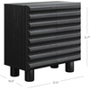image:imageNathan James Scott Transitional Fluted Accent Cabinet or Storage Cabinet for Living Room or Entryway with Solid Wood Panel Black Oak Set of 3Kendra Black