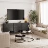 image:imageNathan James Scott Transitional Fluted Accent Cabinet or Storage Cabinet for Living Room or Entryway with Solid Wood Panel Black Oak Set of 3Kendra Black