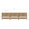 image:imageNathan James Scott Transitional Fluted Accent Cabinet or Storage Cabinet for Living Room or Entryway with Solid Wood Panel Black Oak Set of 3Light Brown