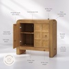 image:imageNathan James Scott Transitional Fluted Accent Cabinet or Storage Cabinet for Living Room or Entryway with Solid Wood Panel Black Oak Set of 3Maya Brown