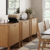 image:imageNathan James Scott Transitional Fluted Accent Cabinet or Storage Cabinet for Living Room or Entryway with Solid Wood Panel Black Oak Set of 3Medium Brown