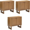 image:imageNathan James Scott Transitional Fluted Accent Cabinet or Storage Cabinet for Living Room or Entryway with Solid Wood Panel Black Oak Set of 3Medium Brown