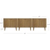 image:imageNathan James Scott Transitional Fluted Accent Cabinet or Storage Cabinet for Living Room or Entryway with Solid Wood Panel Black Oak Set of 3Medium Brown