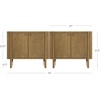 image:imageNathan James Scott Transitional Fluted Accent Cabinet or Storage Cabinet for Living Room or Entryway with Solid Wood Panel Black Oak Set of 3Medium Brown