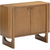 image:imageNathan James Scott Transitional Fluted Accent Cabinet or Storage Cabinet for Living Room or Entryway with Solid Wood Panel Black Oak Set of 3Medium Brown