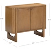 image:imageNathan James Scott Transitional Fluted Accent Cabinet or Storage Cabinet for Living Room or Entryway with Solid Wood Panel Black Oak Set of 3Medium Brown