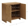 image:imageNathan James Scott Transitional Fluted Accent Cabinet or Storage Cabinet for Living Room or Entryway with Solid Wood Panel Black Oak Set of 3Paige Light Brown