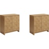 image:imageNathan James Scott Transitional Fluted Accent Cabinet or Storage Cabinet for Living Room or Entryway with Solid Wood Panel Black Oak Set of 3Paige Light Brown