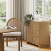 image:imageNathan James Scott Transitional Fluted Accent Cabinet or Storage Cabinet for Living Room or Entryway with Solid Wood Panel Black Oak Set of 3Paige Light Brown