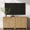 image:imageNathan James Scott Transitional Fluted Accent Cabinet or Storage Cabinet for Living Room or Entryway with Solid Wood Panel Black Oak Set of 3Paige Light Brown