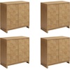 image:imageNathan James Scott Transitional Fluted Accent Cabinet or Storage Cabinet for Living Room or Entryway with Solid Wood Panel Black Oak Set of 3Paige Light Brown