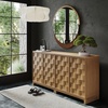 image:imageNathan James Scott Transitional Fluted Accent Cabinet or Storage Cabinet for Living Room or Entryway with Solid Wood Panel Black Oak Set of 3Paige Light Brown