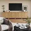 image:imageNathan James Scott Transitional Fluted Accent Cabinet or Storage Cabinet for Living Room or Entryway with Solid Wood Panel Black Oak Set of 3Paige Light Brown