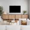 image:imageNathan James Scott Transitional Fluted Accent Cabinet or Storage Cabinet for Living Room or Entryway with Solid Wood Panel Black Oak Set of 3Raw Oak