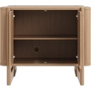 image:imageNathan James Scott Transitional Fluted Accent Cabinet or Storage Cabinet for Living Room or Entryway with Solid Wood Panel Black Oak Set of 3Raw Oak