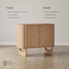 image:imageNathan James Scott Transitional Fluted Accent Cabinet or Storage Cabinet for Living Room or Entryway with Solid Wood Panel Black Oak Set of 3Raw Oak