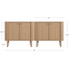 image:imageNathan James Scott Transitional Fluted Accent Cabinet or Storage Cabinet for Living Room or Entryway with Solid Wood Panel Black Oak Set of 3Raw Oak