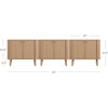 image:imageNathan James Scott Transitional Fluted Accent Cabinet or Storage Cabinet for Living Room or Entryway with Solid Wood Panel Black Oak Set of 3Raw Oak