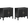 image:imageNathan James Scott Transitional Fluted Accent Cabinet or Storage Cabinet for Living Room or Entryway with Solid Wood Panel Black Oak Set of 3Scott Black Oak
