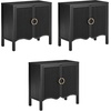 image:imageNathan James Scott Transitional Fluted Accent Cabinet or Storage Cabinet for Living Room or Entryway with Solid Wood Panel Black Oak Set of 3Scott Black Oak