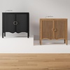 image:imageNathan James Scott Transitional Fluted Accent Cabinet or Storage Cabinet for Living Room or Entryway with Solid Wood Panel Black Oak Set of 3Scott Black Oak