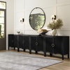 image:imageNathan James Scott Transitional Fluted Accent Cabinet or Storage Cabinet for Living Room or Entryway with Solid Wood Panel Black Oak Set of 3Scott Black Oak