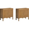 image:imageNathan James Scott Transitional Fluted Accent Cabinet or Storage Cabinet for Living Room or Entryway with Solid Wood Panel Black Oak Set of 3Scott Light Brown