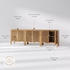 image:imageNathan James Scott Transitional Fluted Accent Cabinet or Storage Cabinet for Living Room or Entryway with Solid Wood Panel Black Oak Set of 3Scott Light Brown