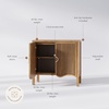 image:imageNathan James Scott Transitional Fluted Accent Cabinet or Storage Cabinet for Living Room or Entryway with Solid Wood Panel Black Oak Set of 3Scott Light Brown