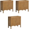 image:imageNathan James Scott Transitional Fluted Accent Cabinet or Storage Cabinet for Living Room or Entryway with Solid Wood Panel Black Oak Set of 3Scott Light Brown