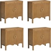 image:imageNathan James Scott Transitional Fluted Accent Cabinet or Storage Cabinet for Living Room or Entryway with Solid Wood Panel Black Oak Set of 3Scott Light Brown