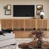 image:imageNathan James Scott Transitional Fluted Accent Cabinet or Storage Cabinet for Living Room or Entryway with Solid Wood Panel Black Oak Set of 3Scott Light Brown
