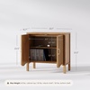 image:imageNathan James Scott Transitional Fluted Accent Cabinet or Storage Cabinet for Living Room or Entryway with Solid Wood Panel Black Oak Set of 3Scott Light Brown