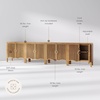 image:imageNathan James Scott Transitional Fluted Accent Cabinet or Storage Cabinet for Living Room or Entryway with Solid Wood Panel Black Oak Set of 3Scott Light Brown
