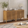 image:imageNathan James Scott Transitional Fluted Accent Cabinet or Storage Cabinet for Living Room or Entryway with Solid Wood Panel Black Oak Set of 3Scott Light Brown