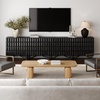 image:imageNathan James Scott Transitional Fluted Accent Cabinet or Storage Cabinet for Living Room or Entryway with Solid Wood Panel Black Oak Set of 3Wolfie Black
