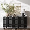 image:imageNathan James Scott Transitional Fluted Accent Cabinet or Storage Cabinet for Living Room or Entryway with Solid Wood Panel Black Oak Set of 3Wolfie Black